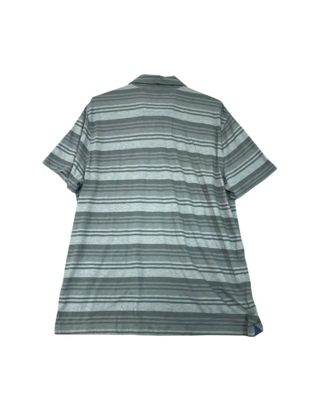 Banana Republic Men's XL Striped Polo Shirt Gray Cotton Blend P0893